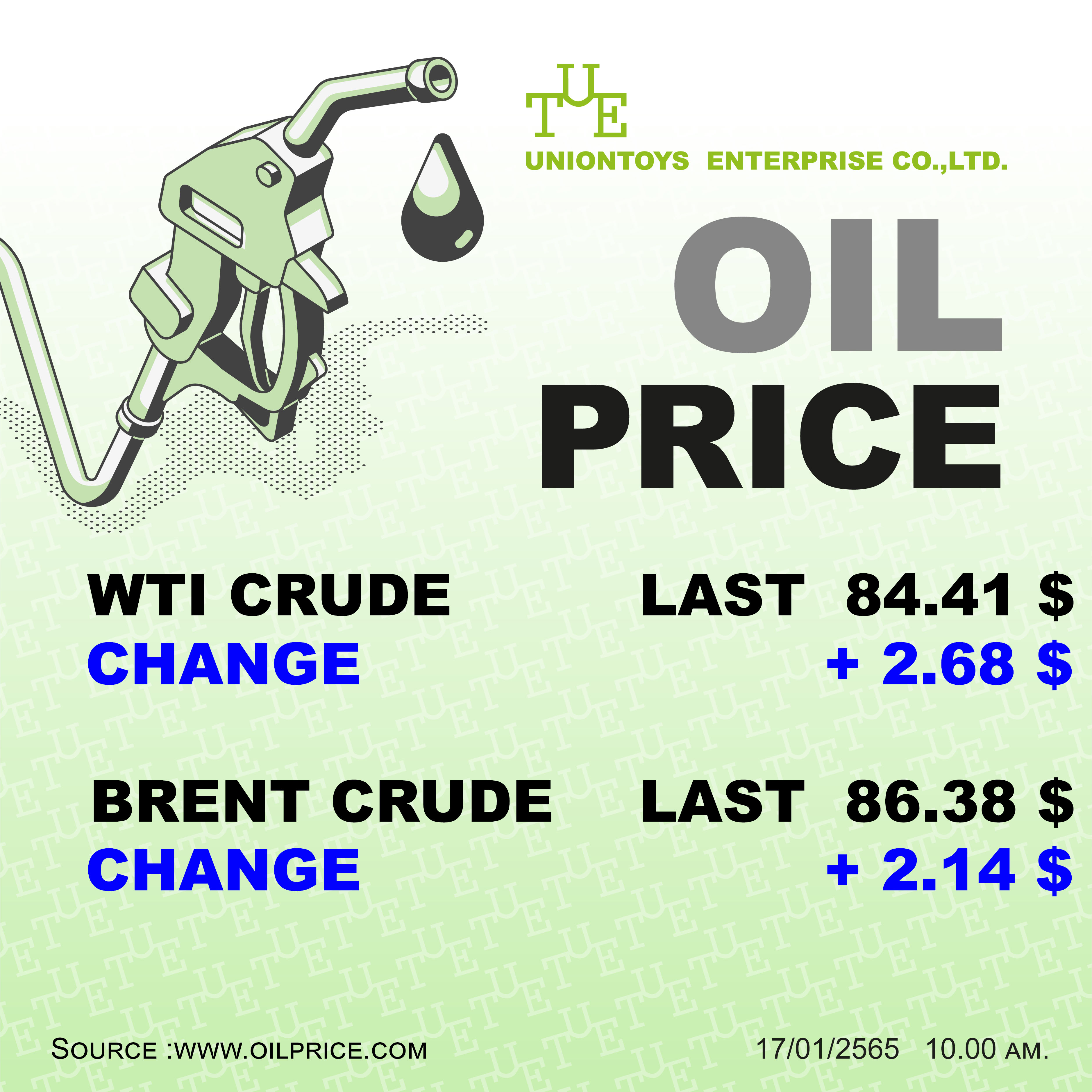 Uniontoys Oil Price Update - 18-01-2022